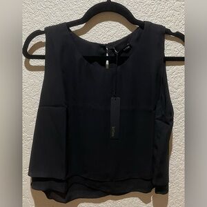 NWT Revolve Krisa in Black Sleeveless Top Size L